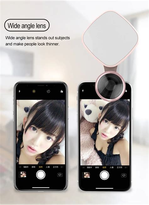 Selfie Light Mobile Phone Usb Rechargeable Led Selfie Flash Light With Cell Phone Lens Buy