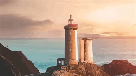 Artistic Lighthouse Landscape Sky Hd Wallpaper Peakpx