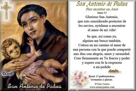 ® Santoral Católico ® OraciÓn A San Antonio De Padua Para Encontrar Un