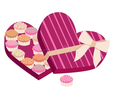 Valentine S Day Chocolate Candy Heart Box Vector Illustration