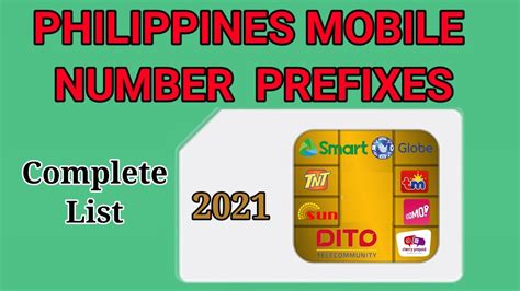 Mobile Number Prefixes In The Philippines Youtube
