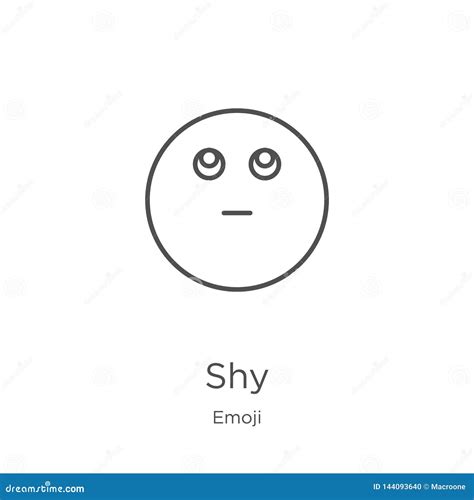 Shy Icon Vector From Emoji Collection Thin Line Shy Outline Icon