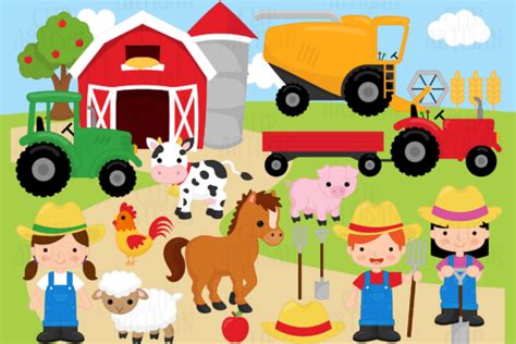Farm Animals Graphic By Clipartisan · Creative Fabrica