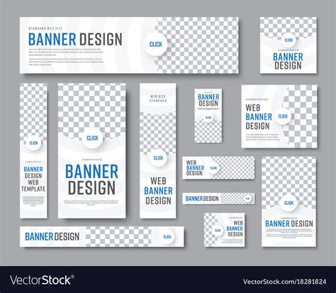 Design White Banners Standard Sizes With A Vector Image