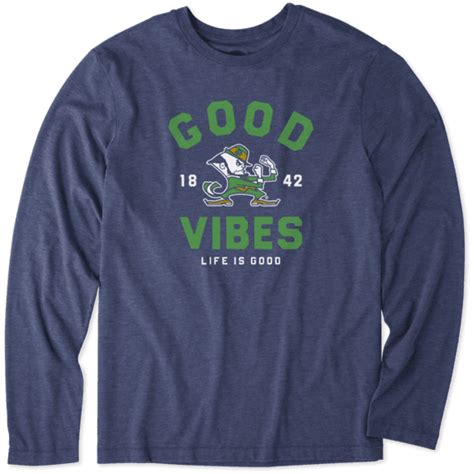 University Of Notre Dame T Shirts Life Is Good Official Website