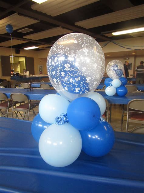 Blue Balloon Table Centerpiece