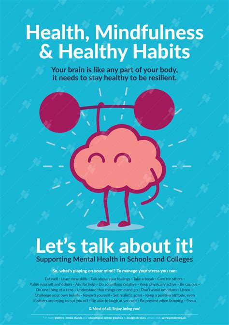 World Mental Health Day Poster For Schools Tomas Peters Buzz