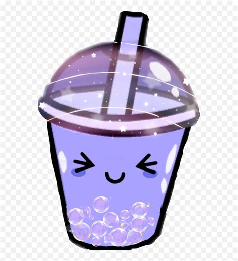 Boba Bubble Tea Purple Kawaii Drink Sticker By Sophia Boba Tea