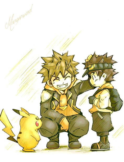 Pikachu Male Protagonist And Spark Pokemon And More Drawn By