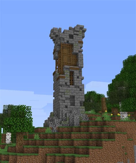 Medieval Watchtower Minecraft Castle Minecraft Projects Minecraft