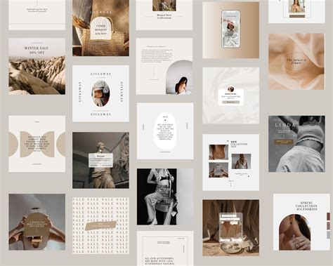 Minimal Fashion Instagram Post Templates For Canva Minimal Etsy Uk