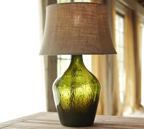 Is this going to harm the owner? Clift Glass Table Lamp Base - Green | Pottery Barn