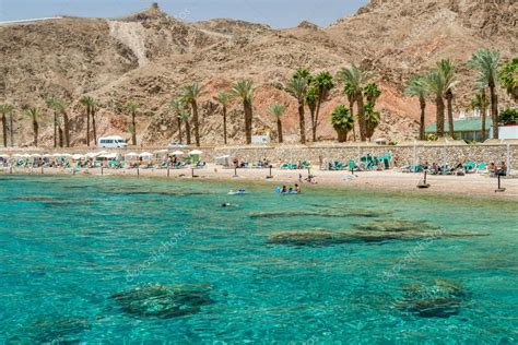Beach Of Eilat City Red Sea Israel Stock Editorial Photo © Alefbet