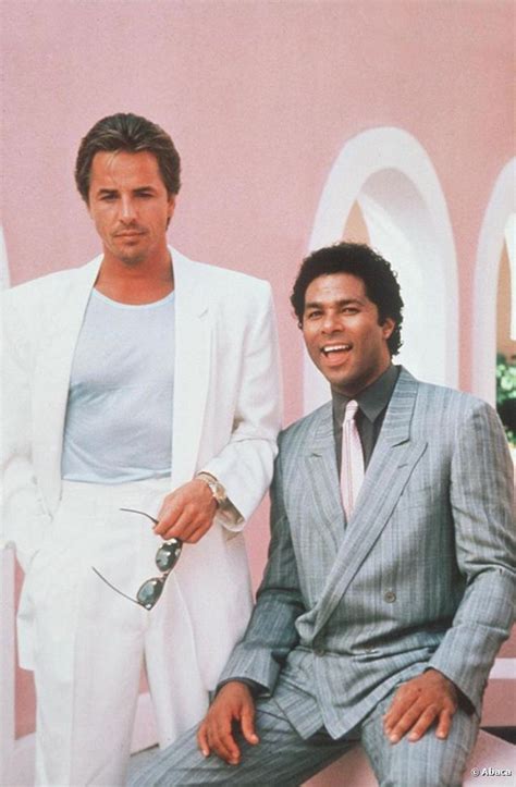 Don Johnson As Sonny Crockett And Philip Michael Thomas As Rico Tubbs In Miami Vice 1984 89
