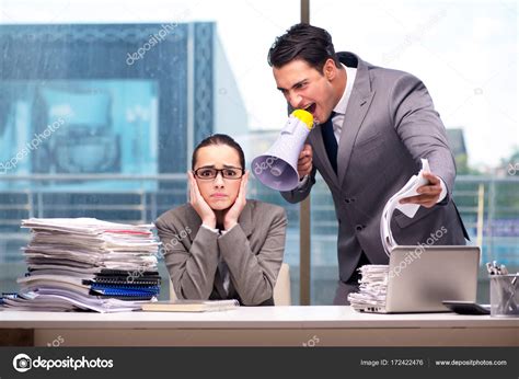 Boss Yelling At His Team Member Stock Photo By Elnur 172422476