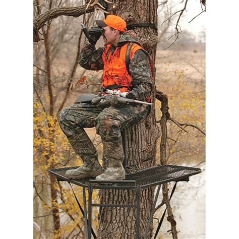 The tree who stands alone. Big Game® Ultra - View™ 15' Ladder Tree Stand with Blind ...