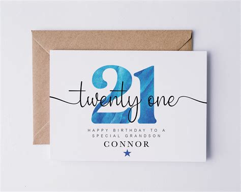 Personalised 21st Birthday Card 21st Birthday Card For Him Etsy Uk