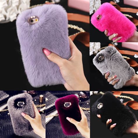 Stylish Warm Soft Faux Furry Fur Diamond Phone Case Cover For Iphone 11 Pro Max Ebay