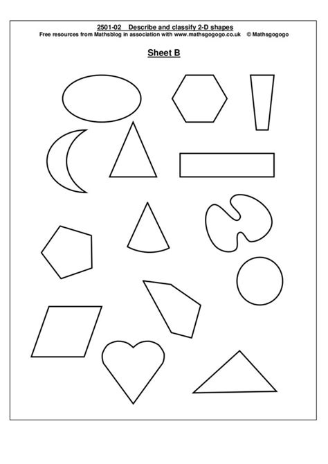 Describe And Classify 2 D Shapes Worksheet For 1st 3rd Grade Lesson Planet