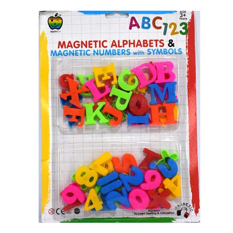 Buy Azlan Magnetic Learning Alphabets And Numbers With Symbols 52pcs