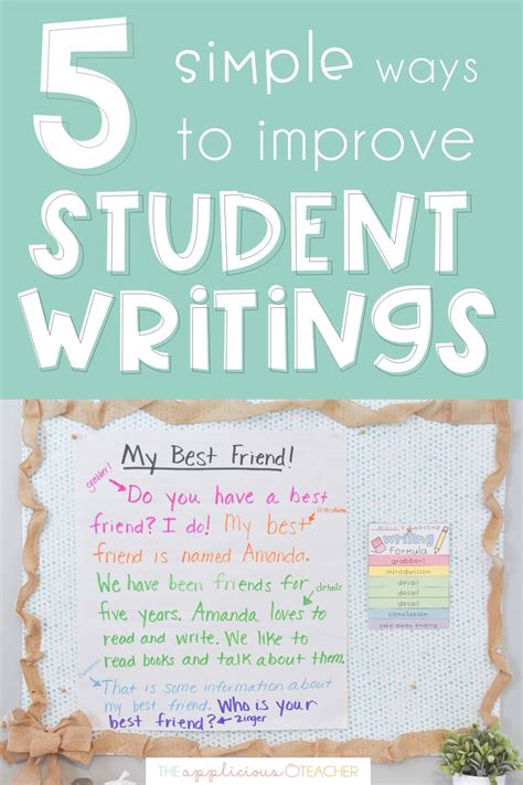 5 Easy Ways To Improve Student Writings The Applicious Teacher