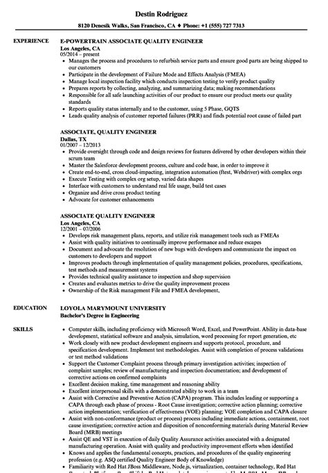 Motivated team player and safety conscious individual with proven ability 20. Resume Examples Quality Engineer - Quality Engineer Resume ...