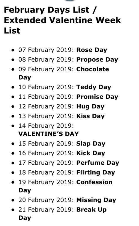 February Days Name List 2024 Latest Top Popular List Of February