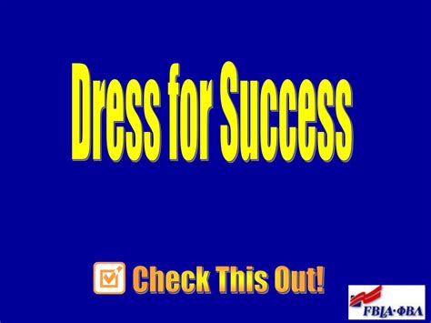 Ppt Dress For Success Powerpoint Presentation Free Download Id5320387