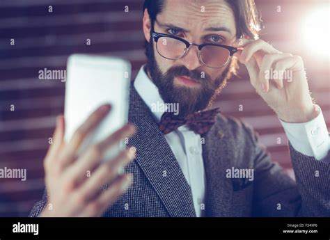 Portrait Of Fashionable Man Taking Picture Of Himself Stock Photo Alamy
