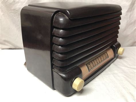 Vintage Ge Bakelite Tube Radio Model 107 Brown 1950s General Electric