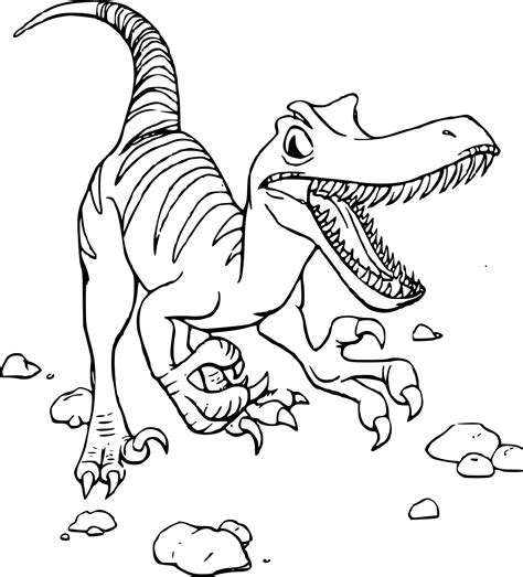 Coloriage Dinosaure Féroce Gratuit à Imprimer