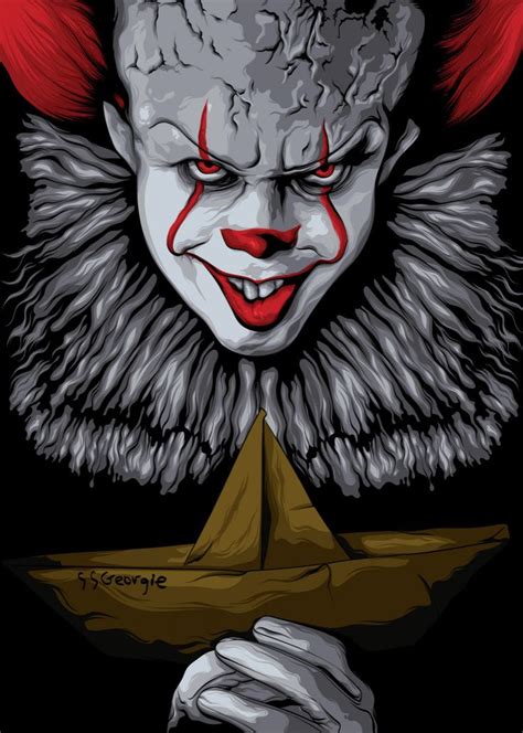 Resultado De Imagen Para ça Le Clown Tueur Dessin Pennywise Poster