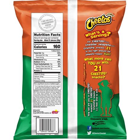 Cheetos Crunchy Cheddar Jalapeno Cheese 85oz Snacks Americanos