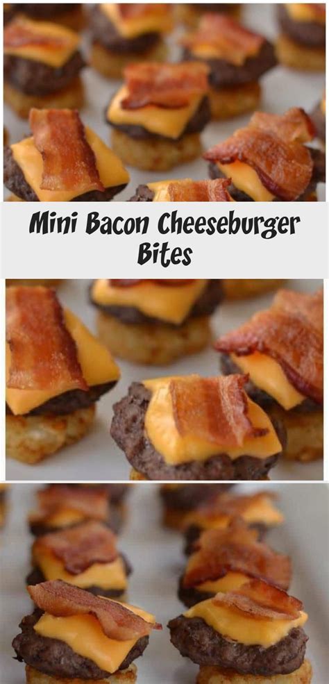Mini Bacon Cheeseburger Bites Bacon Cheeseburger Food Food And Drink