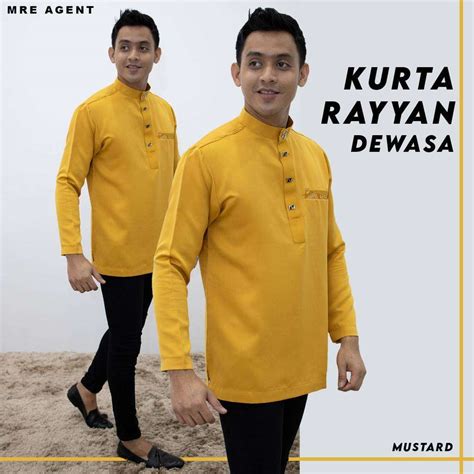 Kurta Lelaki Dewasa Rayyan Exclusive 2022 New Arrival Wawashopping