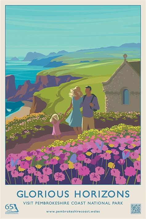 Gary Redford Pembrokeshire Coast On Behance Retro Travel Poster