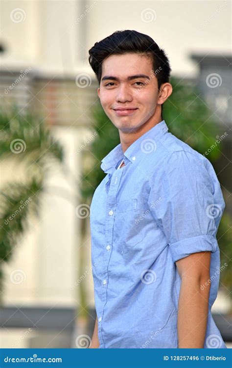 Posing Handsome Asian Male Man Stock Photo Image Of Posing Looking