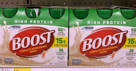 New 21 Boost Nutritional Drink Or Drink Mix Coupon 075 Per Drink