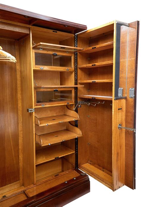 1930s Mahogany And Oak Compactum Ltd Gentlemans Wardrobe Wardrobe