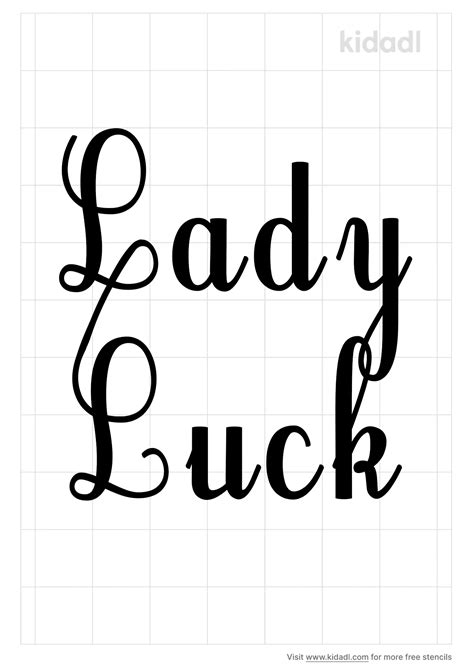 Free Lady Luck Stencil Stencil Printables Kidadl