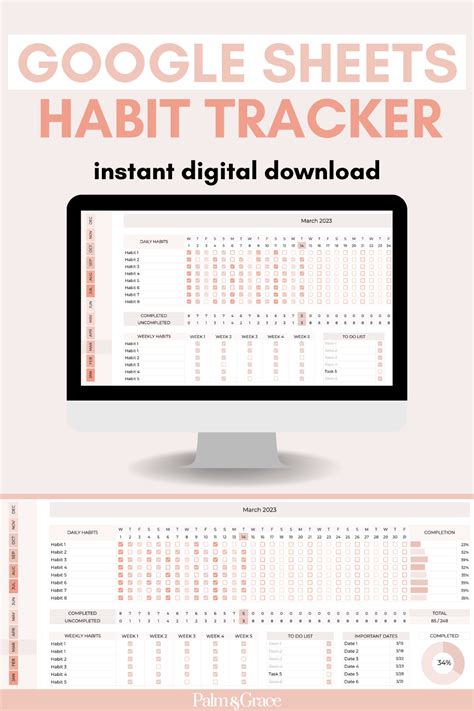 Habit Tracker Google Sheets Template