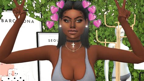 The Sims 4 Cas Melanin Baddie Cc Links Youtube