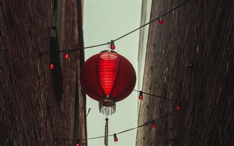 Download Wallpaper 3840x2400 Chinese Lanterns Lanterns Garland
