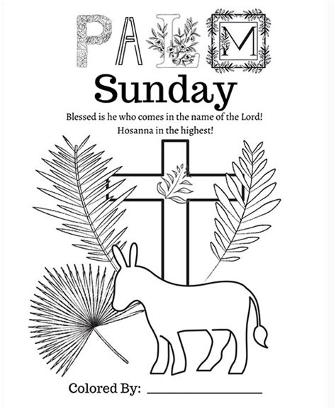 Jesus Palm Sunday Coloring Page