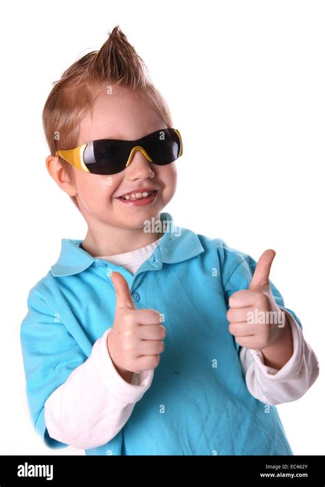 Boy With Sunglasses Stock Photo Alamy