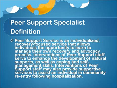 Ppt Being An Effective Peer Support Specialist Powerpoint