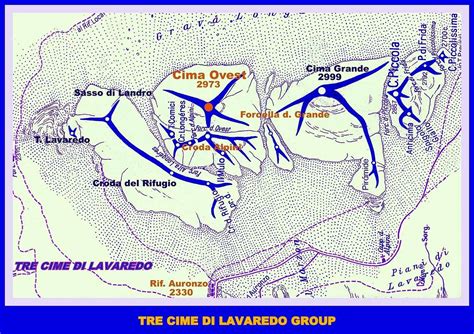 Tre Cime Di Lavaredo Map Photos Diagrams And Topos Summitpost