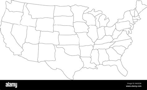 mapa con las regiones de los estados unidos imagen vector de stock alamy
