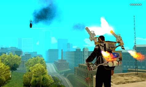 Gta San Andreas Jetpack With Miniguns V12 Mod