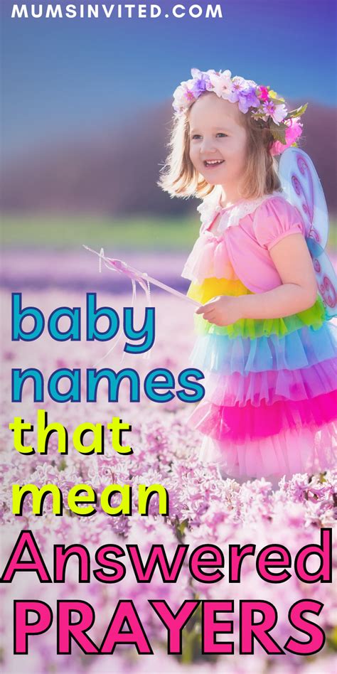 Names That Mean God Answers Prayers Baby Names And Meanings Baby